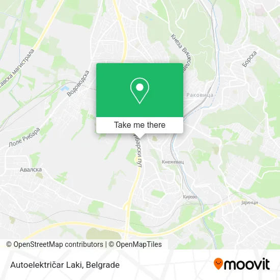 Autoelektričar Laki map