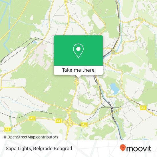 Šapa Lights map