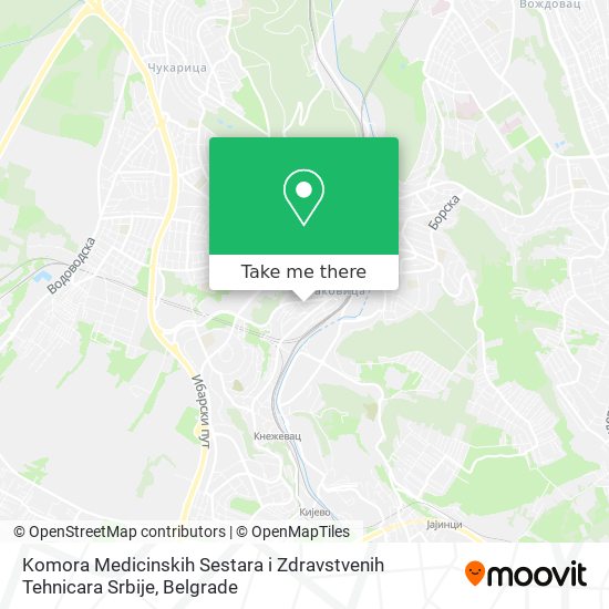 Komora Medicinskih Sestara i Zdravstvenih Tehnicara Srbije map