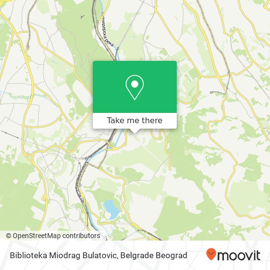 Biblioteka Miodrag Bulatovic map