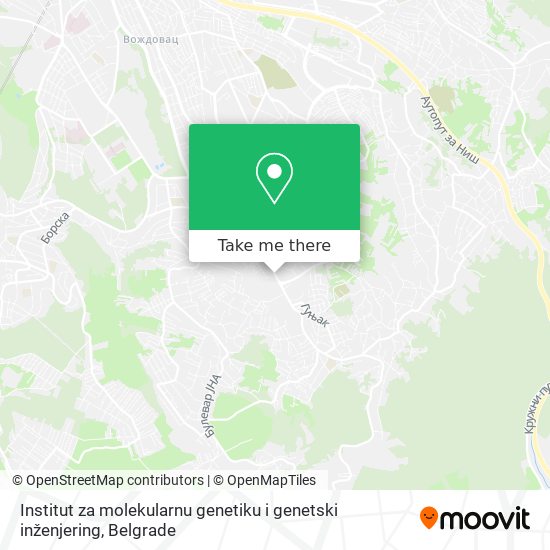 Institut za molekularnu genetiku i genetski inženjering map