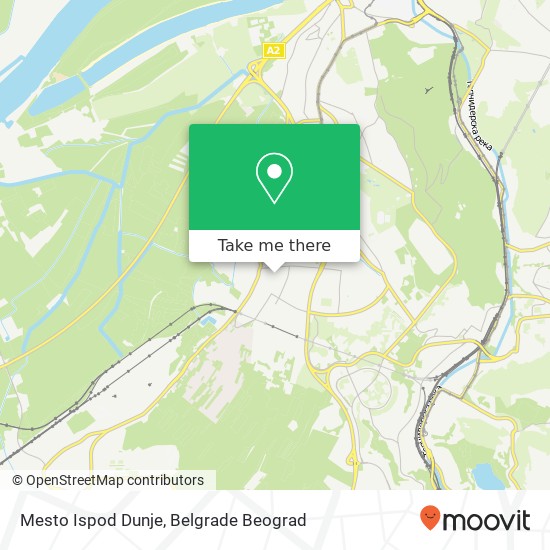 Mesto Ispod Dunje map