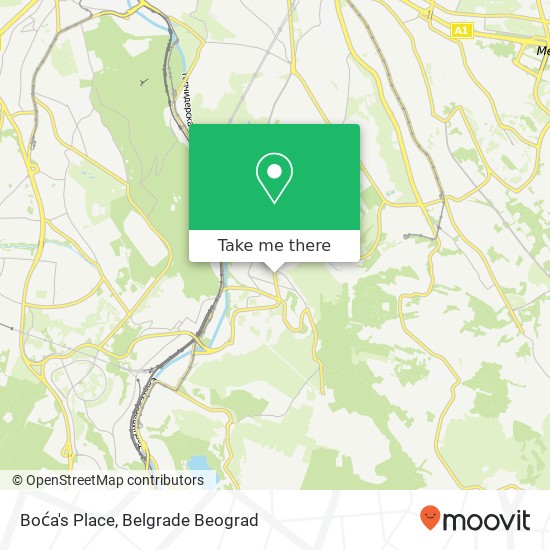 Boća's Place map
