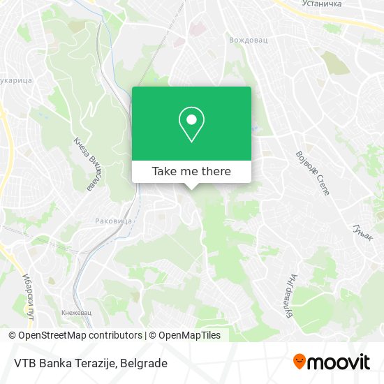 VTB Banka Terazije map