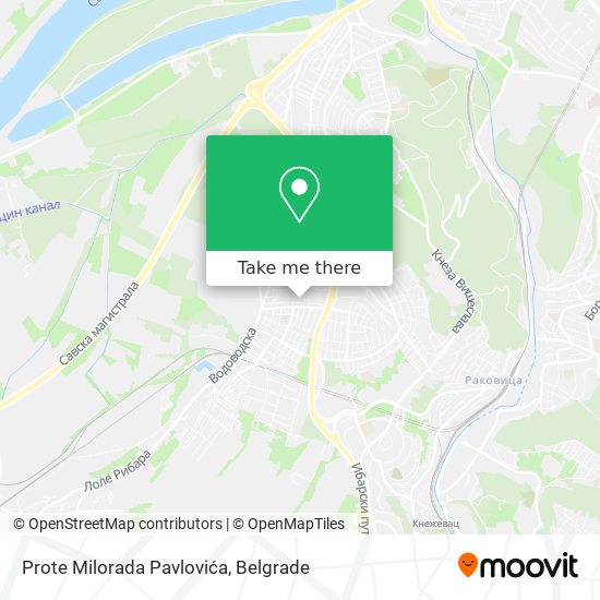 Prote Milorada Pavlovića map