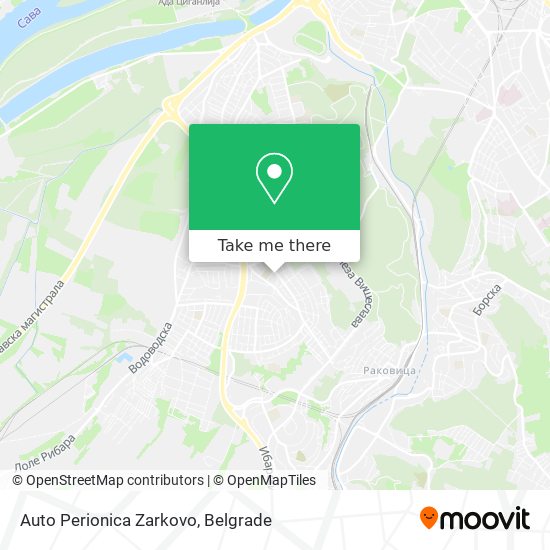 Auto Perionica Zarkovo map