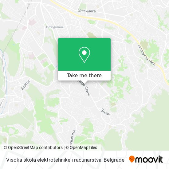 Visoka skola elektrotehnike i racunarstva map