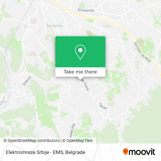 Elektromreze Srbije - EMS map