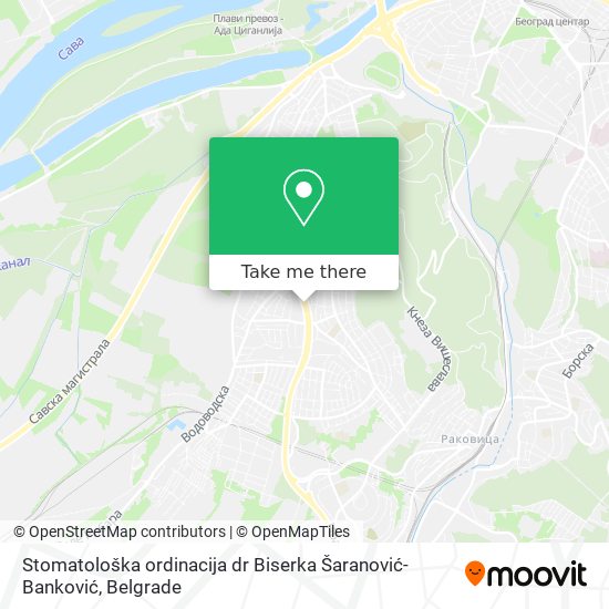 Stomatološka ordinacija dr Biserka Šaranović-Banković map