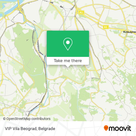 VIP Vila Beograd map