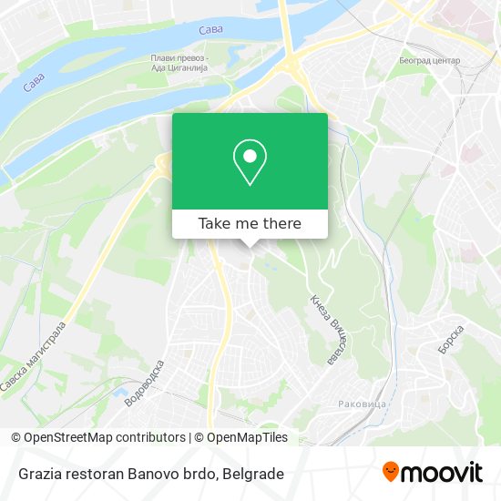 Grazia restoran Banovo brdo map