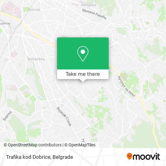 Trafika kod Dobrice map