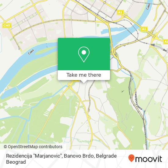 Rezidencija "Marjanovic", Banovo Brdo map