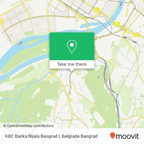 KBC Banka filijala Beograd I map