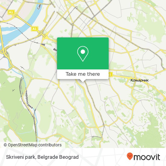 Skriveni park map