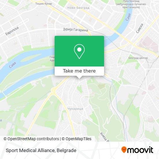 Sport Medical Alliance map