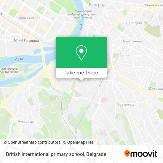 British international primary school map