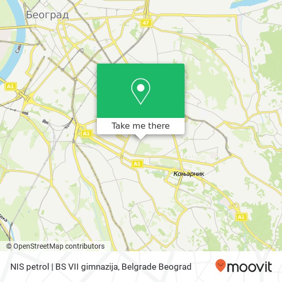 NIS petrol | BS VII gimnazija map