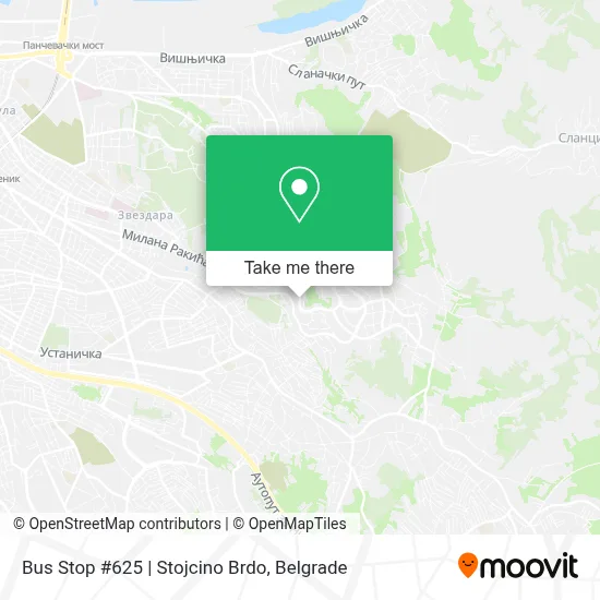 Autobusko stajalište #625 | Stojčino brdo map