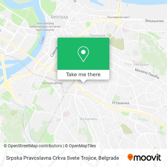 Srpska Pravoslavna Crkva Svete Trojice map