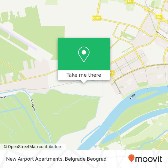 New Airport Apartments map