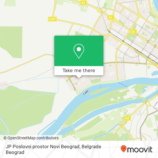 JP Poslovni prostor Novi Beograd map