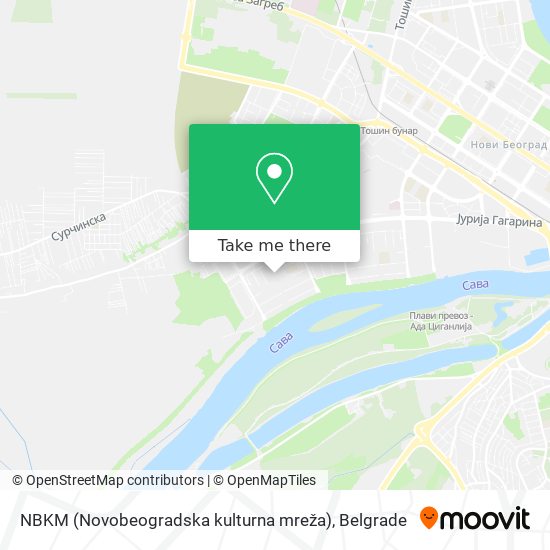 NBKM (Novobeogradska kulturna mreža) map