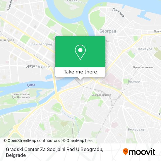 Gradski Centar Za Socijalni Rad U Beogradu map