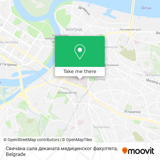 Свечана сала деканата медицинског факултета map