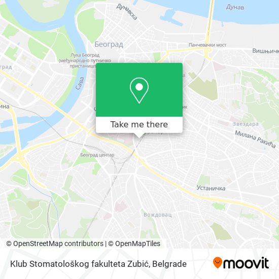 Klub Stomatološkog fakulteta Zubić map