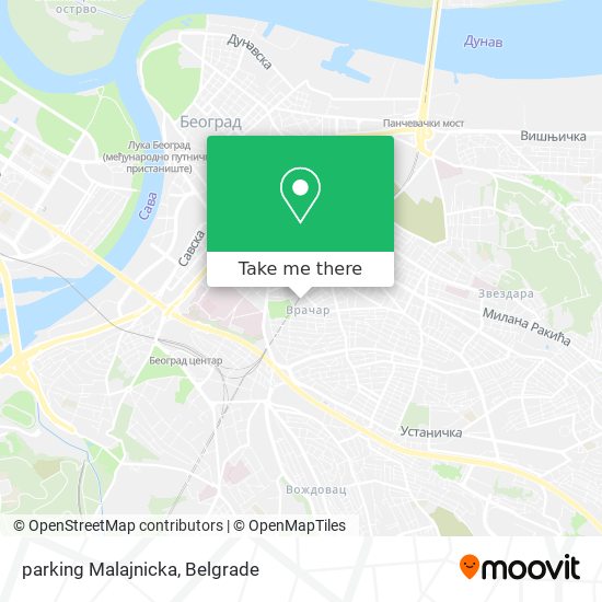 parking Malajnicka map