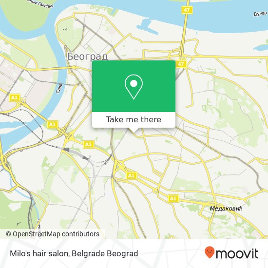 Milo's hair salon map