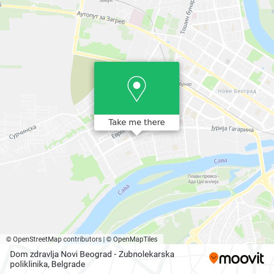 Dom zdravlja Novi Beograd - Zubnolekarska poliklinika map