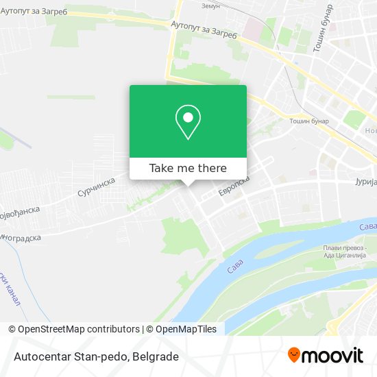 Autocentar Stan-pedo map