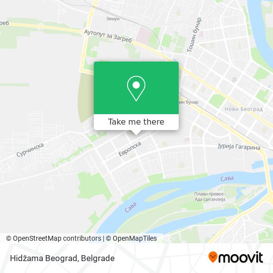 Hidžama Beograd map