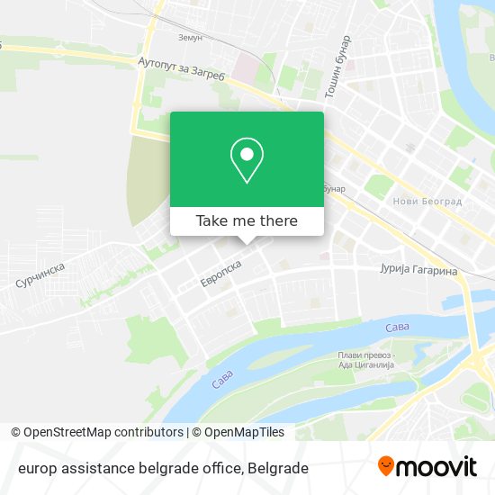 europ assistance belgrade office map