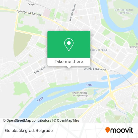 Golubački grad map