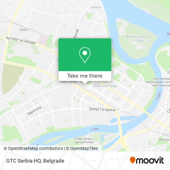 GTC Serbia HQ map