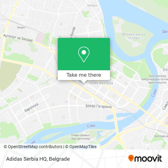 Adidas Serbia HQ map