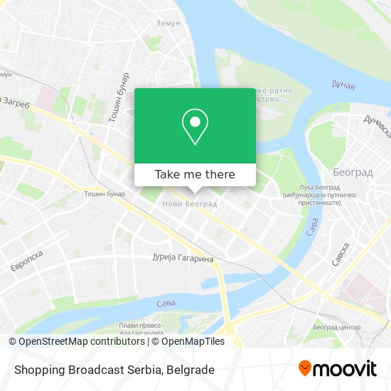 Shopping Broadcast Serbia map