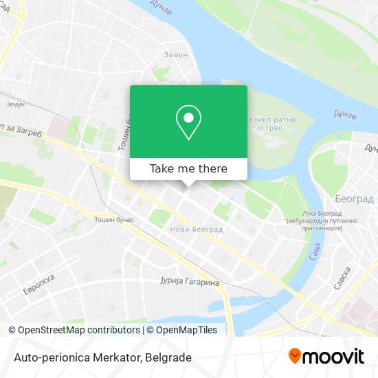 Auto-perionica Merkator map