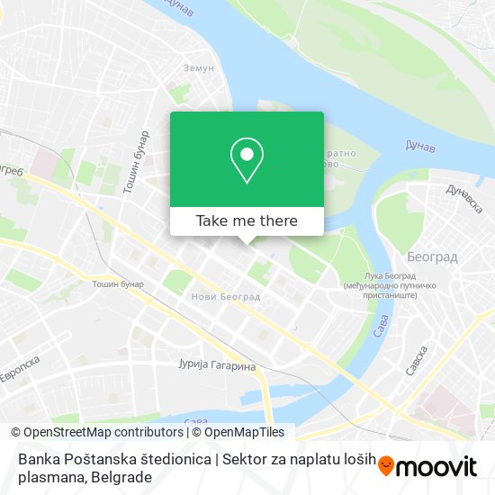 Banka Poštanska štedionica | Sektor za naplatu loših plasmana map