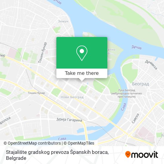 Stajalište gradskog prevoza Španskih boraca map