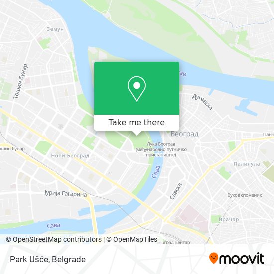 Park Ušće map