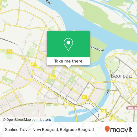 Sunline Travel, Novi Beograd map