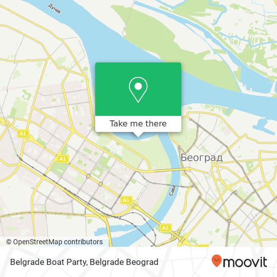 Belgrade Boat Party map