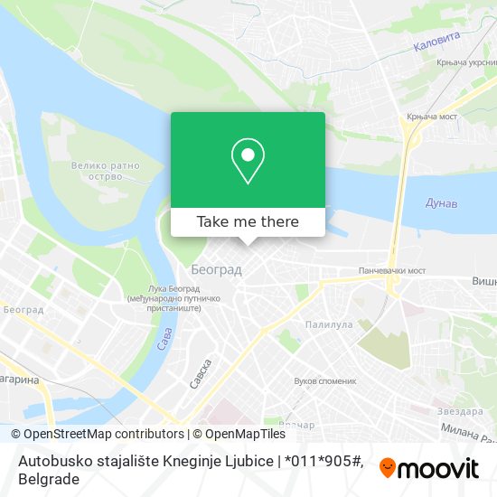 Autobusko stajalište Kneginje Ljubice | *011*905# map