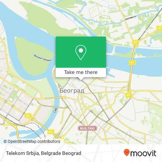 Telekom Srbjia map