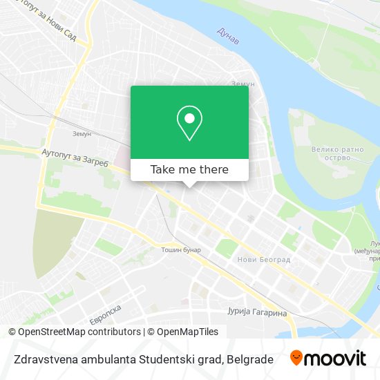 Zdravstvena ambulanta Studentski grad map