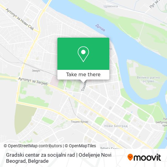 Gradski centar za socijalni rad | Odeljenje Novi Beograd map